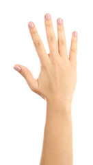 Fototapeta premium Female hand isolated on white