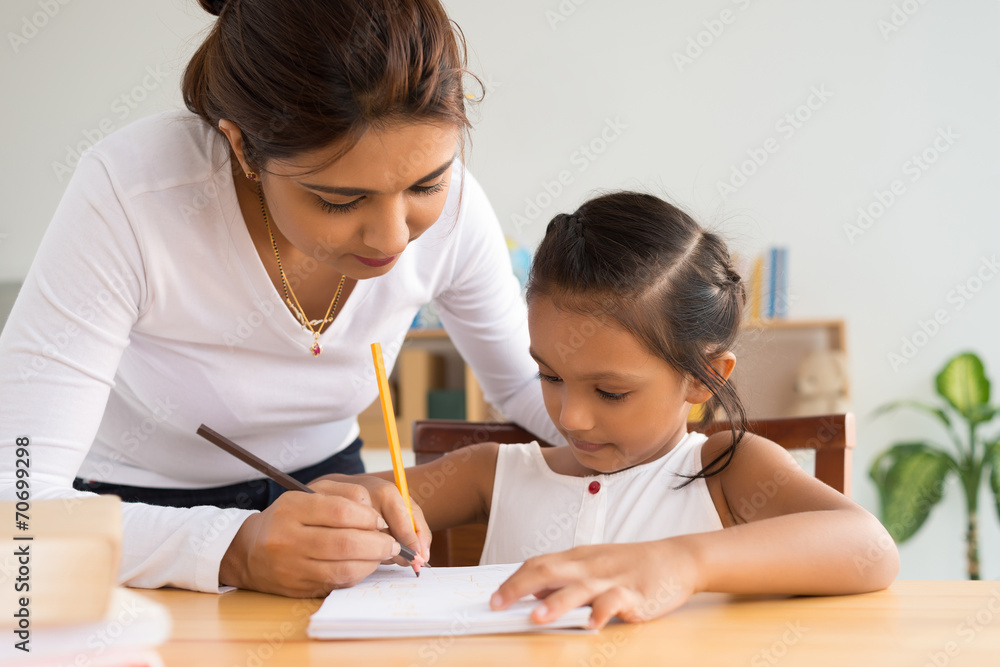 Wall mural Writing together