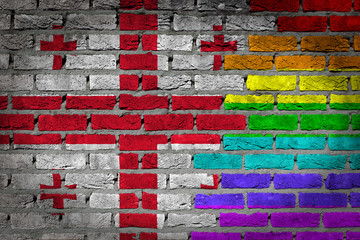 Dark brick wall - LGBT rights - Georgia