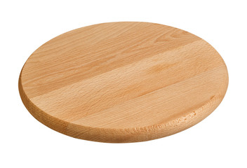 Round wooden chopping board