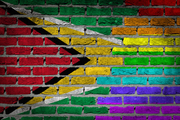 Dark brick wall - LGBT rights - Guyana
