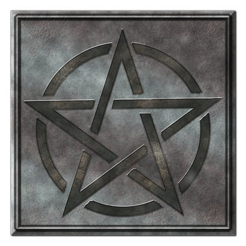 Pentagramm . Metallplatte S