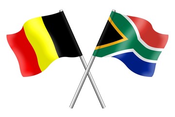 Flags: Belgium and South Africa