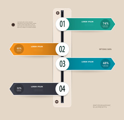 Infographic step by step vector template