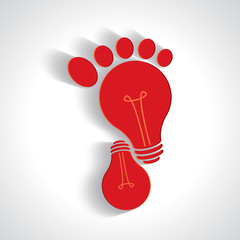creative idea of walking icon