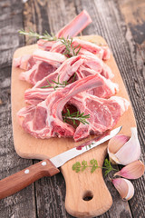raw lamb chop