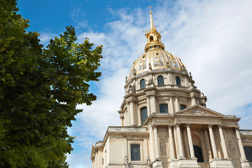 Les Invalides cathedral dome in Paris