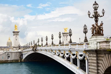 Fotobehang Pont Alexandre III Pont Alexandre III-brug in Parijs