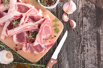 raw lamb chop © M.studio