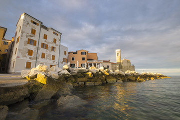 Piran.Miasto nad Adriatykiem widziane z wody