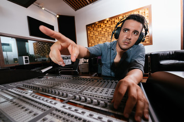 Pointing with finger
