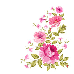 Fototapeta na wymiar Luxurious color rose pattern.