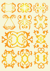 Vintage decorative design elements