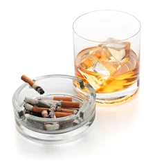 Keuken spatwand met foto Whiskey and cigarettes © ISO101
