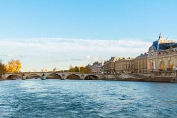 embankment of Seine river, Paris, France