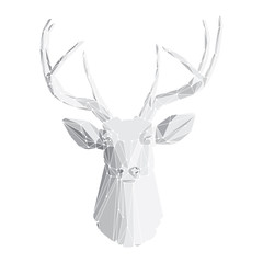 Deer head on white background 2