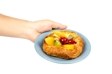 Mixed fruit Danish pastry