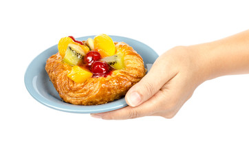 Mixed fruit Danish pastry