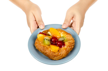 Mixed fruit Danish pastry