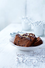 Dark chocolate cake for Christmas