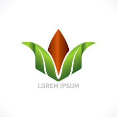 Green leaf vector concept