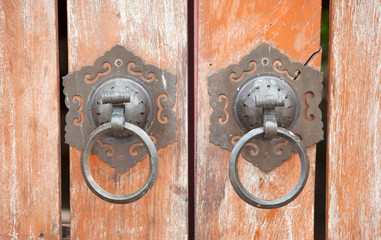 architectural detail ; door and metal handles