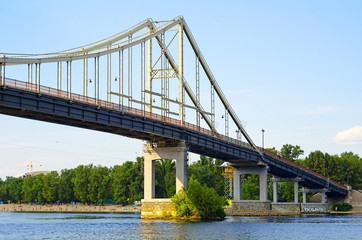 Park Bridge - a pedestrian bridge across Dnieper River