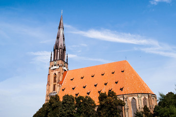 Fototapeta premium Kirche- Marienkirche in Chojna