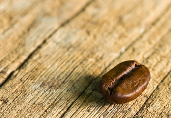 coffee beans on wooden background