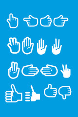Fototapeta premium iconset hand