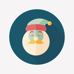 Santa Claus flat icon with long shadow eps10