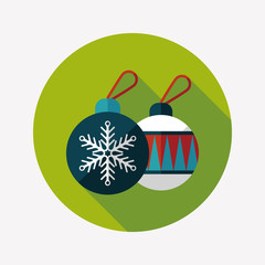 Christmas ball flat icon with long shadow,eps10