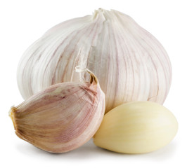 garlic isolated on white background