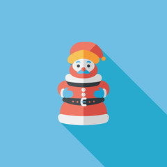 Santa Claus flat icon with long shadow eps10