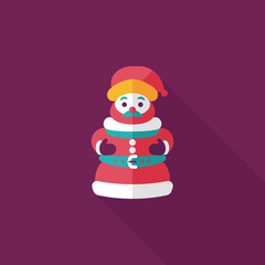 Santa Claus flat icon with long shadow eps10