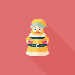 Santa Claus flat icon with long shadow eps10