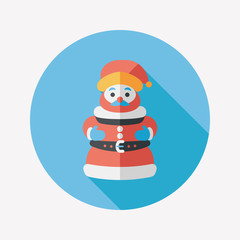 Santa Claus flat icon with long shadow eps10