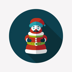 Santa Claus flat icon with long shadow eps10