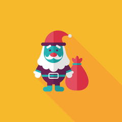 Santa Claus flat icon with long shadow, eps10