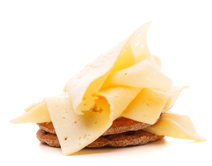 Cheese sandwich isolated on white background cutout