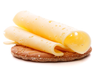 Cheese sandwich isolated on white background cutout