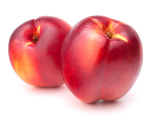 Nectarine fruit isolated on white background cutout