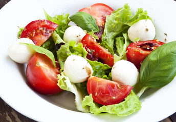 Fresh Mozzarella, Basil, and Cherry Tomatoes Salad