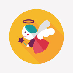 angel flat icon with long shadow,eps 10