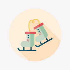 ski boot flat icon with long shadow,eps10