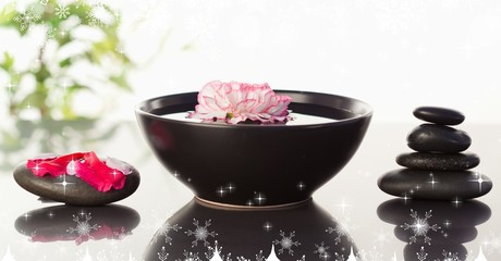 Composite image of snow