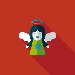 angel flat icon with long shadow, eps10