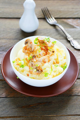 potatoes with mushrooms