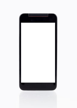 photo of smart phone with blank screen
