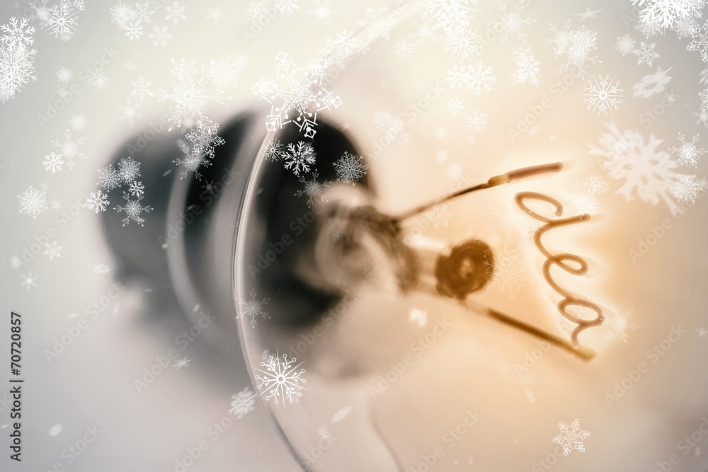 Aufkleber composite image of snow flakes